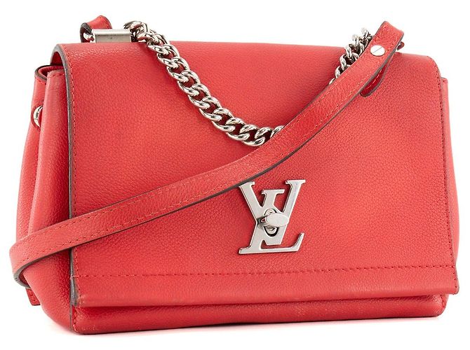 LOUIS VUITTON - Borsa a tracolla Louis Vuitton Lockme II BB in pelle grana rossa Rosso - vista 2