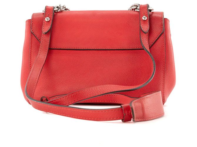 LOUIS VUITTON - Borsa a tracolla Louis Vuitton Lockme II BB in pelle grana rossa Rosso - vista 3