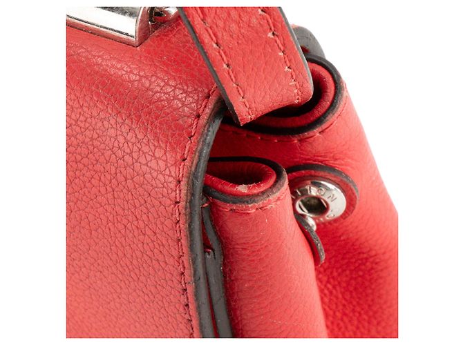 LOUIS VUITTON - Borsa a tracolla Louis Vuitton Lockme II BB in pelle grana rossa Rosso - vista 6