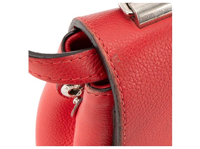 LOUIS VUITTON - Borsa a tracolla Louis Vuitton Lockme II BB in pelle grana rossa Rosso - vista 7