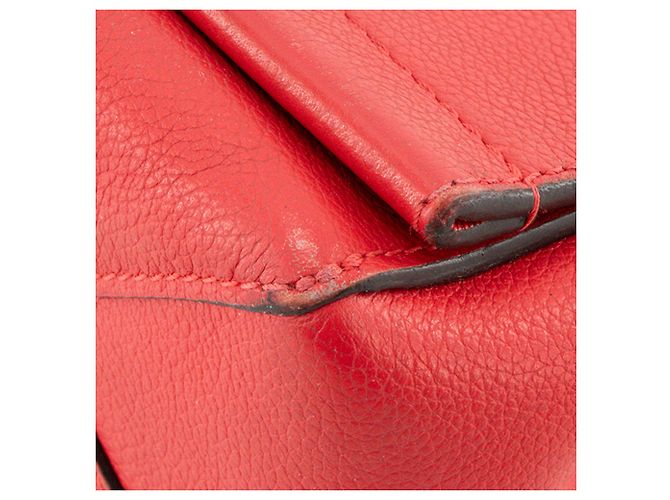 LOUIS VUITTON - Borsa a tracolla Louis Vuitton Lockme II BB in pelle grana rossa Rosso - vista 8
