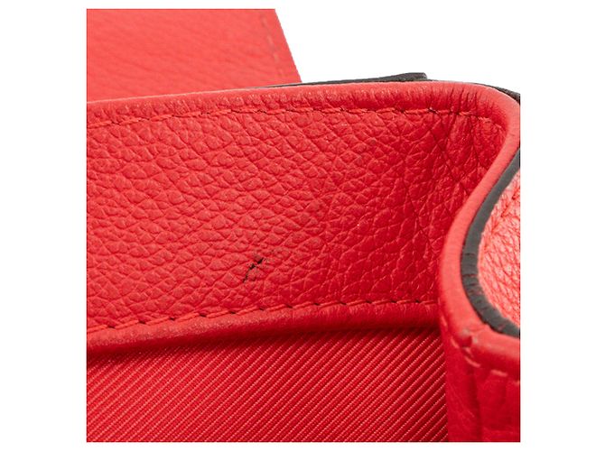 LOUIS VUITTON - Borsa a tracolla Louis Vuitton Lockme II BB in pelle grana rossa Rosso - vista 9