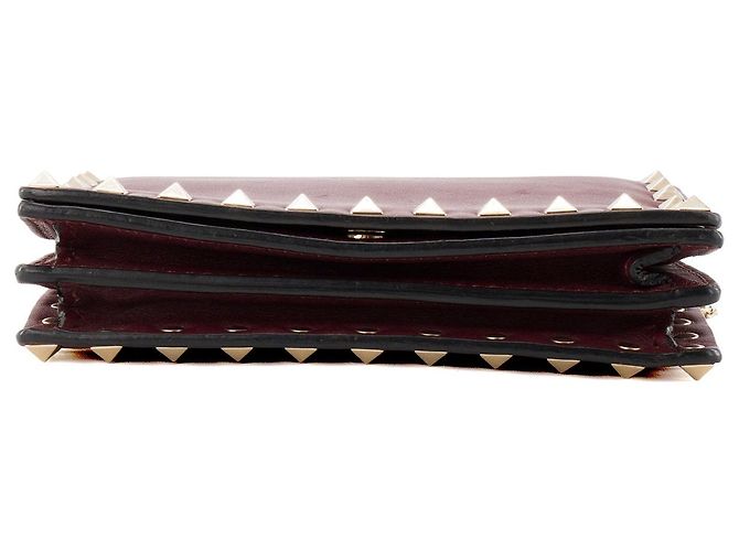 Valentino Garavani VALENTINO - Borsa a tracolla Valentino Rockstud in pelle liscia bordeaux Bordò - vista 4