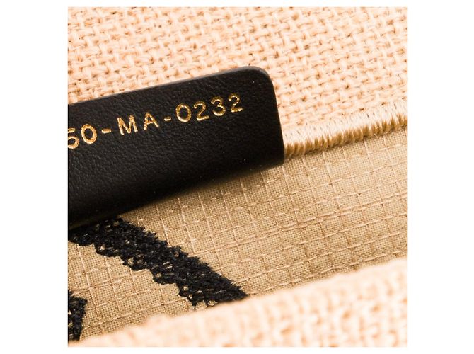 DIOR - Book Tote medium Dior Shopper aus braunem Jutecanvas - Ansicht 11