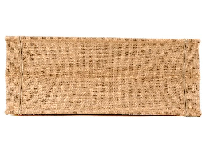DIOR - Book Tote medium Dior Shopper aus braunem Jutecanvas - Ansicht 4