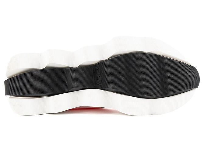 HERMÈS - Sneakers Eclair Hermès in tela bianca e arancione (T37) Bianco - vista 3