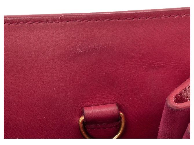 Autre Marque SAINT LAURENT - Saint Laurent Small Sac de Jour in pelle liscia rosa - vista 12