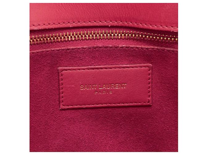 Autre Marque SAINT LAURENT - Saint Laurent Small Sac de Jour in pelle liscia rosa - vista 14