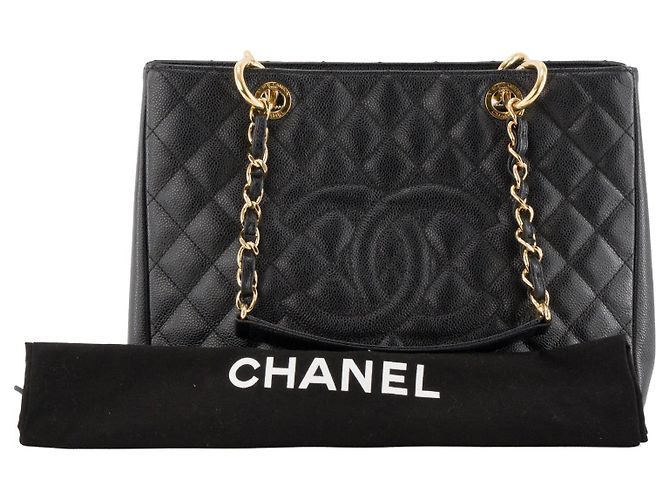CHANEL - Borsa tote GST modello piccolo Chanel in pelle caviar nera Nero - vista 10