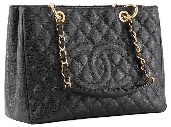 CHANEL - Borsa tote GST modello piccolo Chanel in pelle caviar nera Nero - vista 2