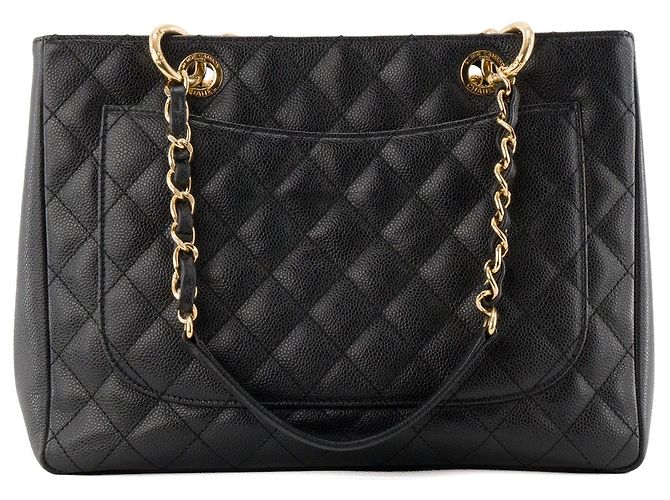 CHANEL - Borsa tote GST modello piccolo Chanel in pelle caviar nera Nero - vista 3