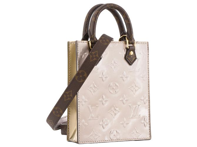 LOUIS VUITTON - Borsa a tracolla Cabas Plat PM Louis Vuitton in pelle verniciata silver e gold edizione limitata D'oro - vista 2