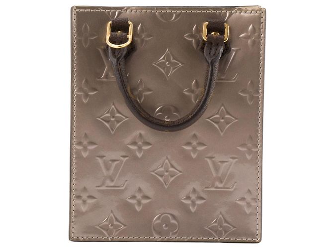 LOUIS VUITTON - Borsa a tracolla Cabas Plat PM Louis Vuitton in pelle verniciata silver e gold edizione limitata D'oro - vista 3