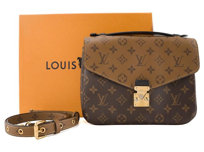 LOUIS VUITTON - Borsa a tracolla Métis in canvas rivestito monogram reverse Marrone - vista 12