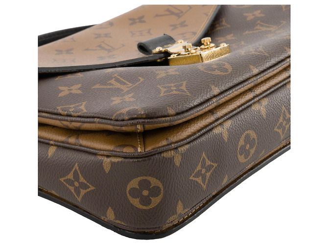 LOUIS VUITTON - Borsa a tracolla Métis in canvas rivestito monogram reverse Marrone - vista 8