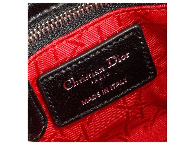 Autre Marque DIOR - Borsa a tracolla Lady Dior mini in pelle cannage nera Nero - vista 8
