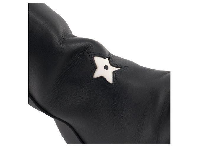 Autre Marque DIOR - Botas LA Dior de piel lisa negra (T37) Negro - vista 5