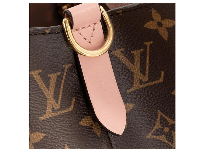 LOUIS VUITTON - Bolsa de ombro Louis Vuitton NéoNoé em tela revestida monogramada e couro rosa Marrom - vista 6