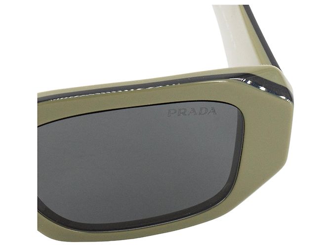 PRADA - Occhiali da sole Prada in acetato kaki Cachi - vista 4