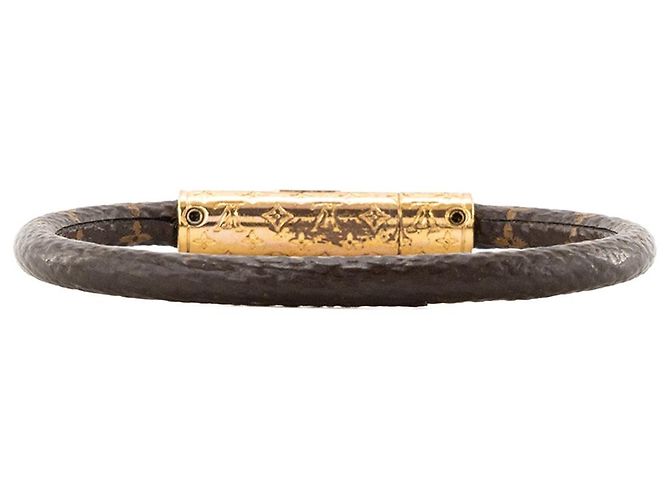 LOUIS VUITTON - Bracciale Keep It Louis Vuitton in tela monogrammata marrone (T17) - vista 2