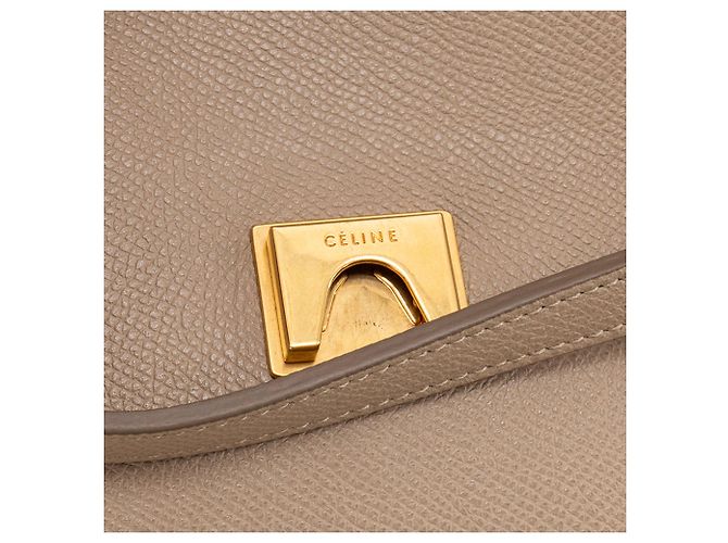 Céline CELINE - Borsa a tracolla Belt Celine in pelle grana beige - vista 6