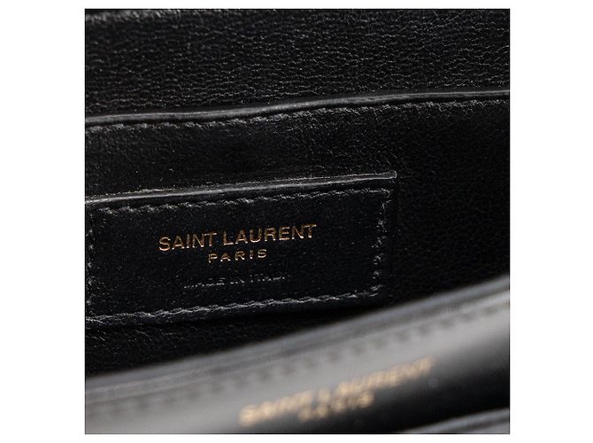 Autre Marque SAINT LAURENT - Borsa a tracolla Solferino small Saint Laurent in pelle liscia nera Nero - vista 5