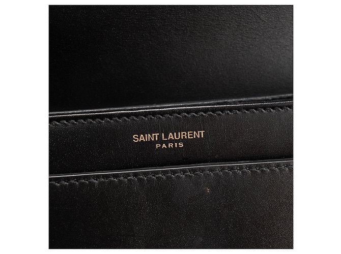 Autre Marque SAINT LAURENT - Borsa a tracolla Solferino small Saint Laurent in pelle liscia nera Nero - vista 6