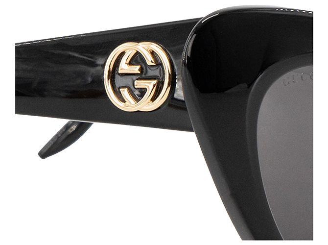 GUCCI - Occhiali da sole Gucci a farfalla in acetato nero - vista 2