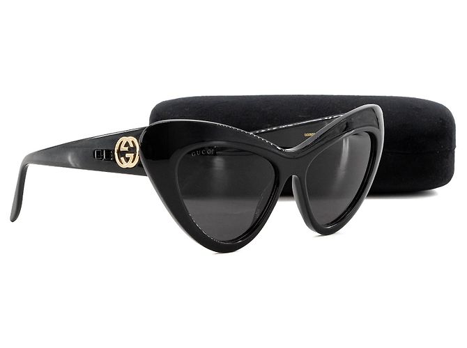GUCCI - Occhiali da sole Gucci a farfalla in acetato nero - vista 6