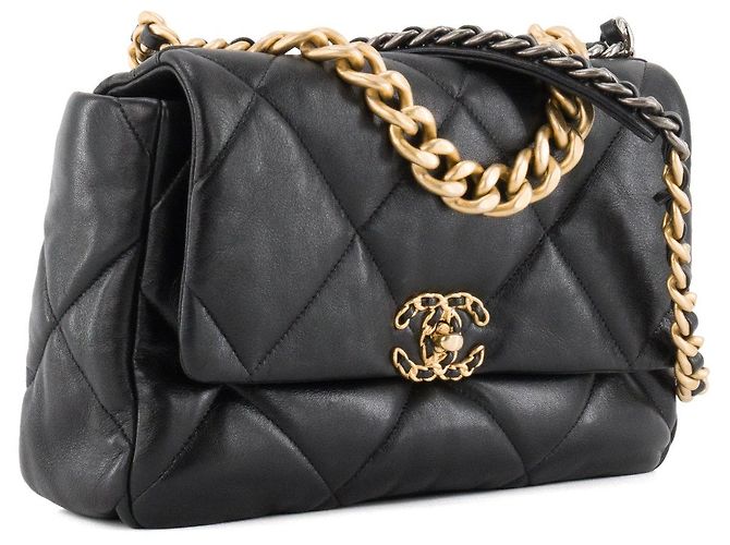 CHANEL - Borsa a tracolla Chanel 19 in pelle nera Nero - vista 2