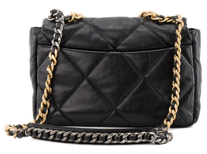 CHANEL - Borsa a tracolla Chanel 19 in pelle nera Nero - vista 3