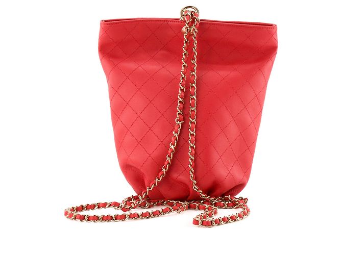 CHANEL - Zaino Chanel in pelle liscia rosa - vista 3
