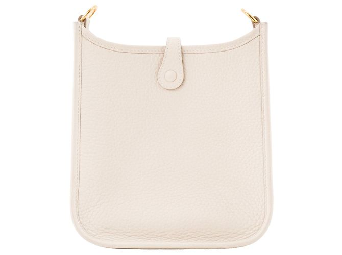 HERMÈS - Borsa a tracolla Evelyne 16 Hermès in pelle clémence beige craie - vista 3