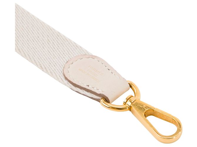 HERMÈS - Borsa a tracolla Evelyne 16 Hermès in pelle clémence beige craie - vista 7