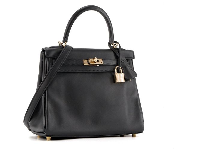 HERMÈS - Borsa a tracolla Hermès Kelly 25 in pelle di vitello swift nera HSS Nero - vista 2