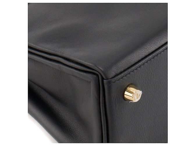 HERMÈS - Borsa a tracolla Hermès Kelly 25 in pelle di vitello swift nera HSS Nero - vista 6
