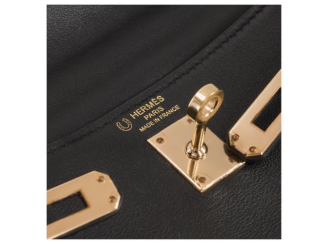 HERMÈS - Borsa a tracolla Hermès Kelly 25 in pelle di vitello swift nera HSS Nero - vista 8