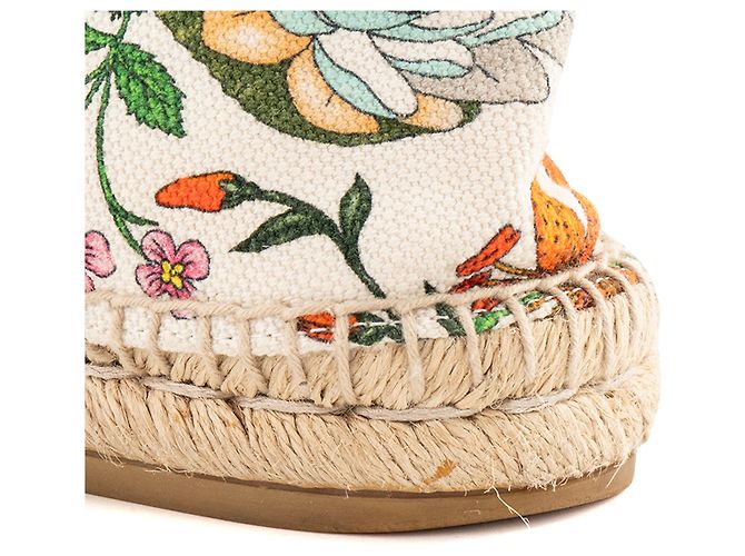 GUCCI - Espadrillas Flora Gucci in tela multicolore (T36) - vista 5