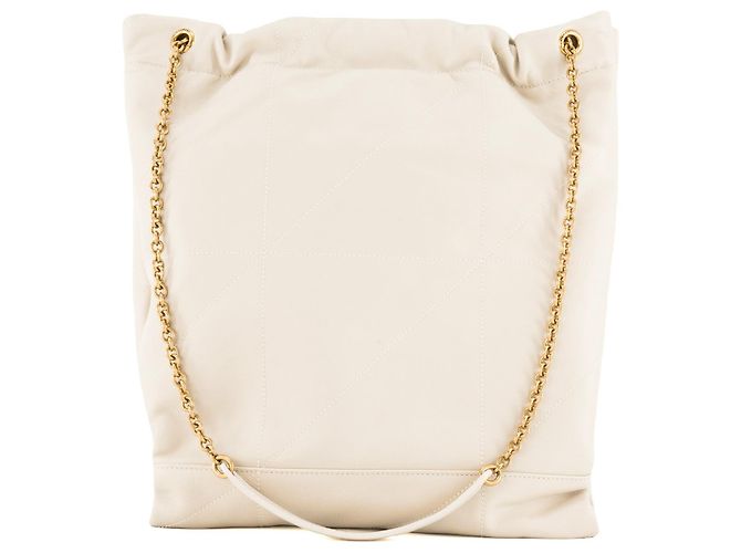 Autre Marque SAINT LAURENT - Saint Laurent Jamie Pochon Schultertasche aus beigem Glattleder - Ansicht 4