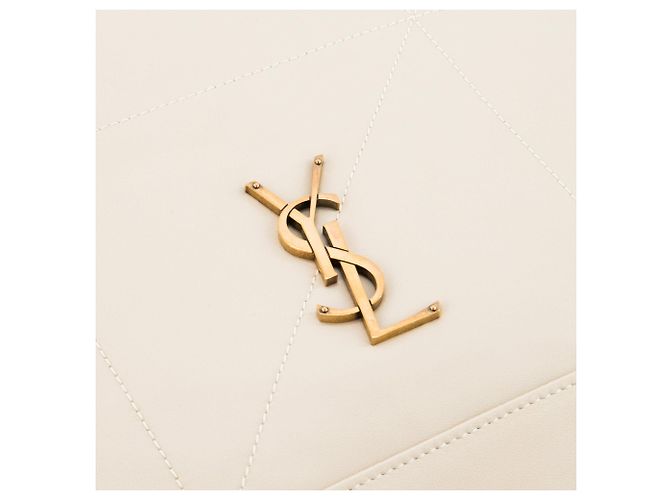 Autre Marque SAINT LAURENT - Saint Laurent Jamie Pochon Schultertasche aus beigem Glattleder - Ansicht 6