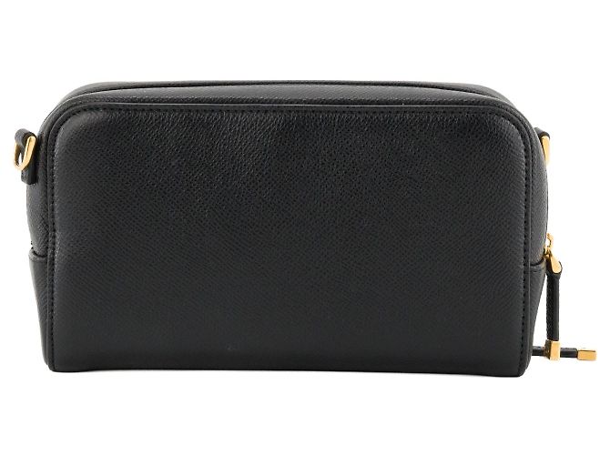 Autre Marque DIOR - Borsa a tracolla Caro Double Pouch Dior in pelle martellata nera Nero - vista 3