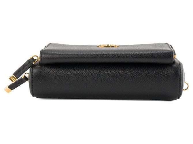Autre Marque DIOR - Borsa a tracolla Caro Double Pouch Dior in pelle martellata nera Nero - vista 4