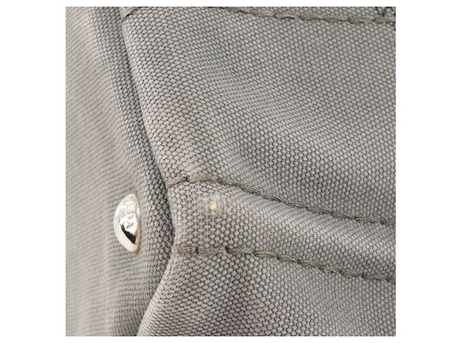 PRADA - Bolso Tote Prada Canapa PM en denim gris - vista 6