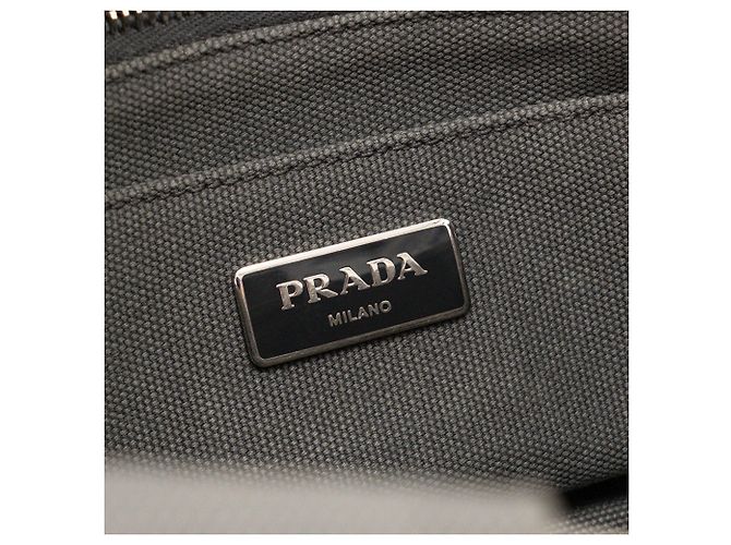 PRADA - Bolso Tote Prada Canapa PM en denim gris - vista 8
