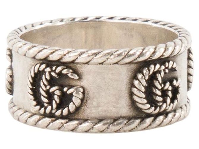 GUCCI - Anello Gucci GG Marmont in argento (T52) Metallico - vista 2