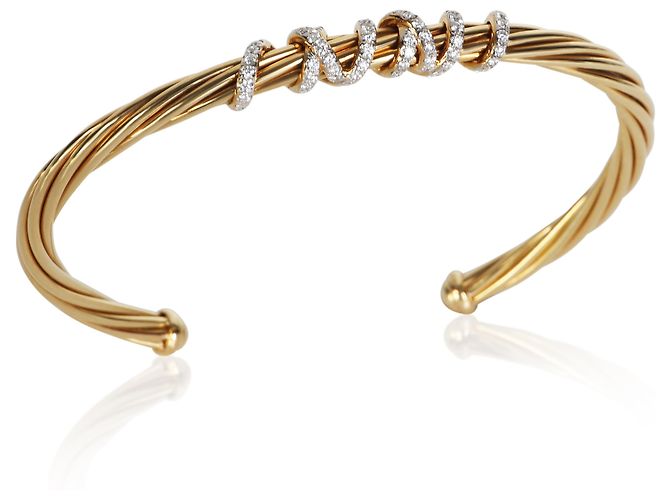 Bracciale Helena David Yurman in oro giallo e diamanti - vista 2