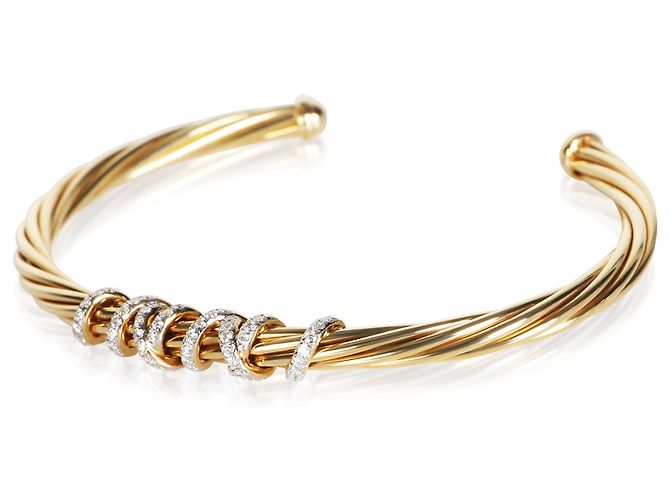 Bracciale Helena David Yurman in oro giallo e diamanti - vista 3