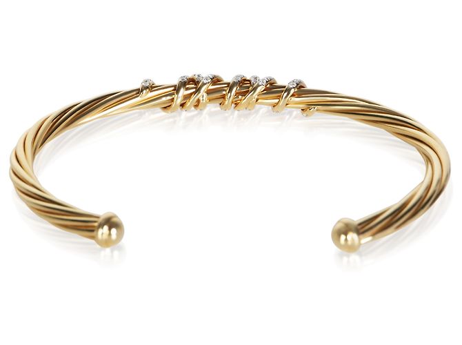 Bracciale Helena David Yurman in oro giallo e diamanti - vista 4