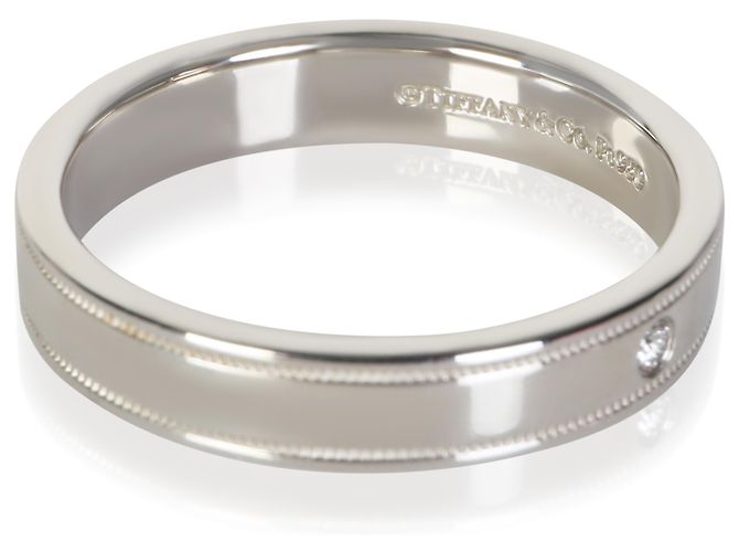 Tiffany & Co. Fascia Double Milgrain in Platino e Diamanti - vista 2