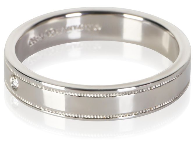 Tiffany & Co. Fascia Double Milgrain in Platino e Diamanti - vista 3